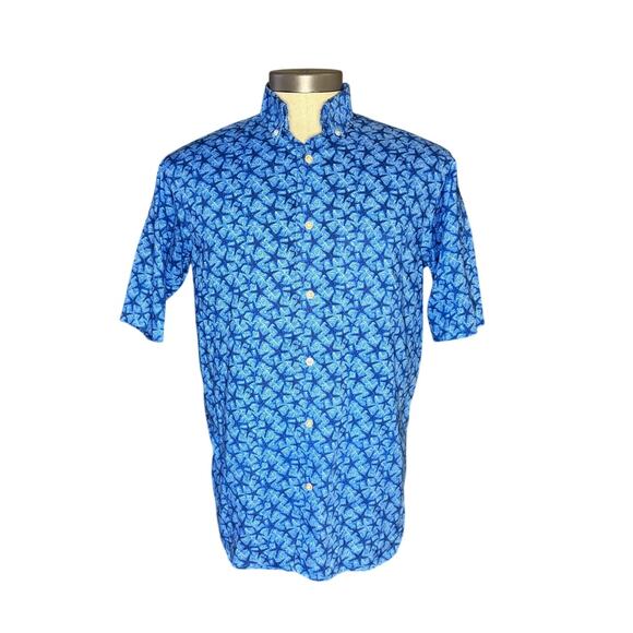 Daniel Cremieux Other - Daniel Cremieux Men S Blue Starfish Casual Button Down Shirt Short Sleeve Small